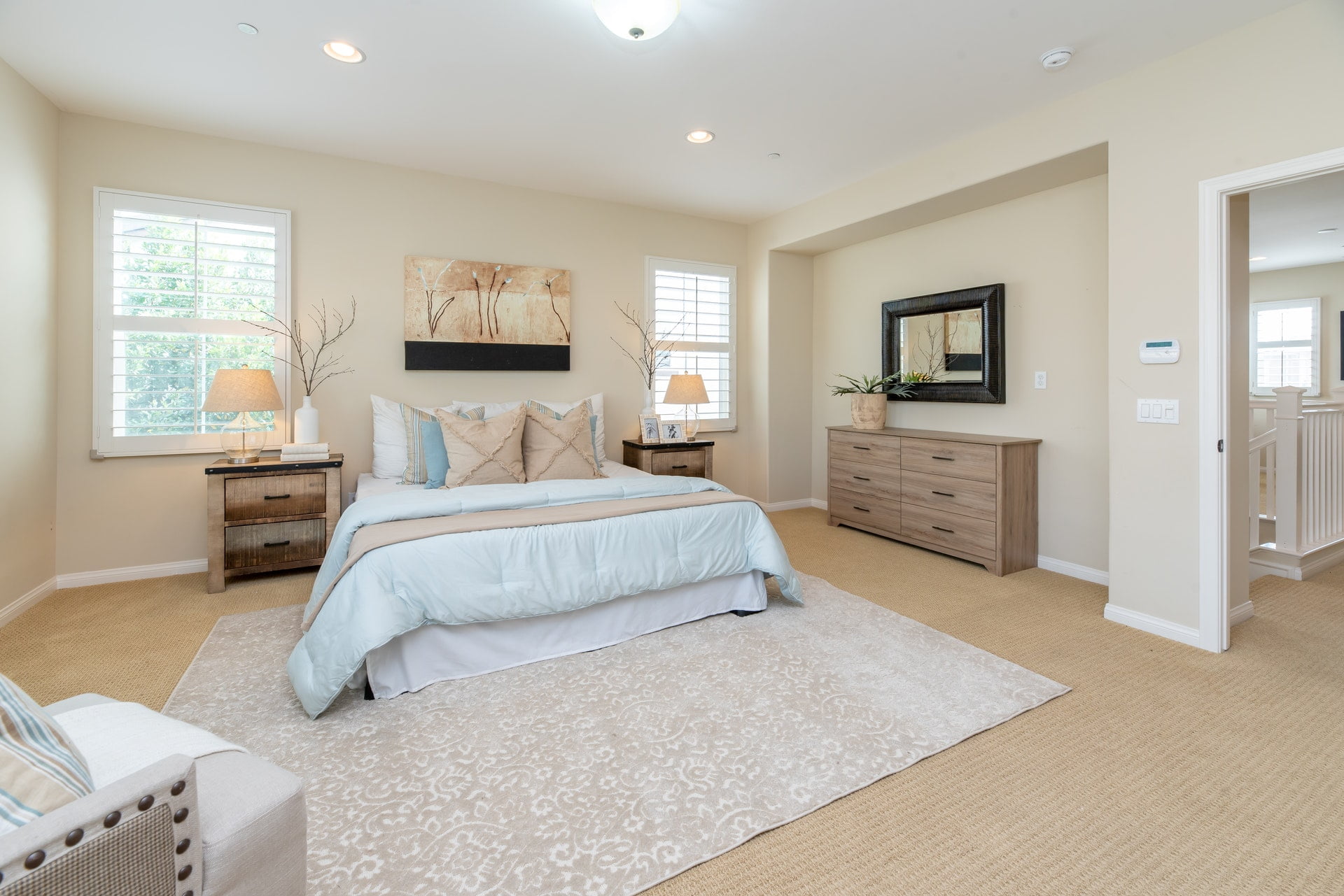 Freshly painted bedroom in Surrey